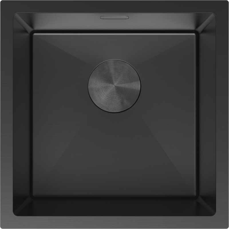 Mexen Trixo dřez ocelový 1-komorový 440 x 440 mm, černý - 6413441000-70