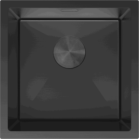 Mexen Trixo dřez ocelový 1-komorový 440 x 440 mm, černý - 6413441000-70