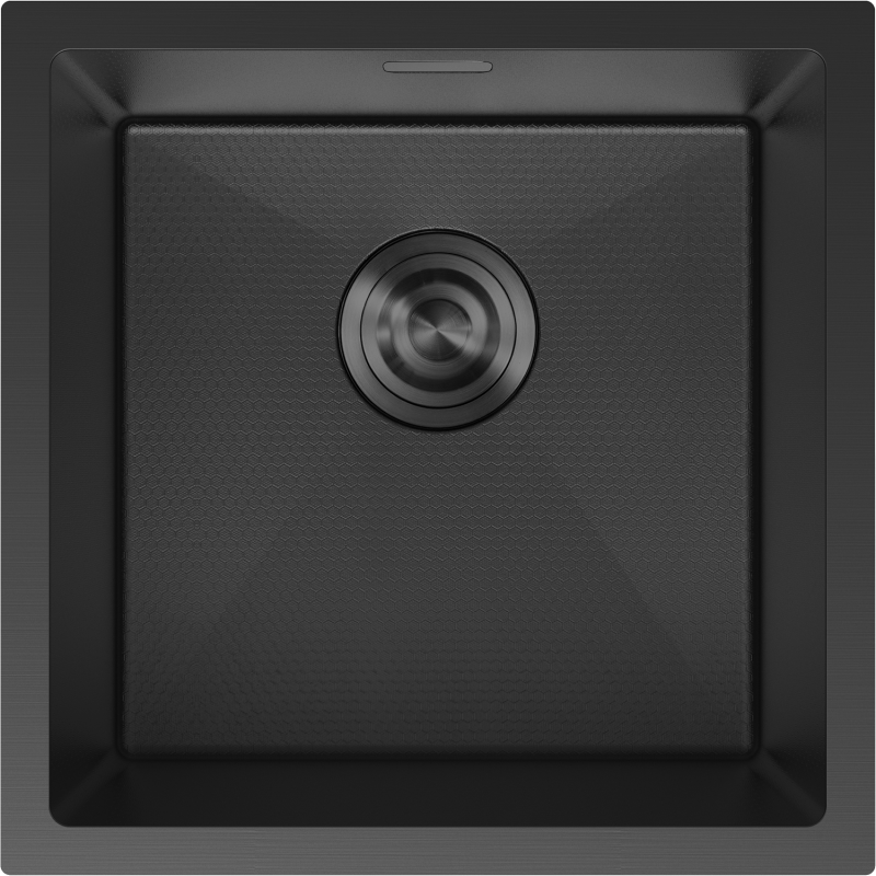 Mexen Trixo dřez ocelový 1-komorový 440 x 440 mm, černý HC - 6413441000-70HC