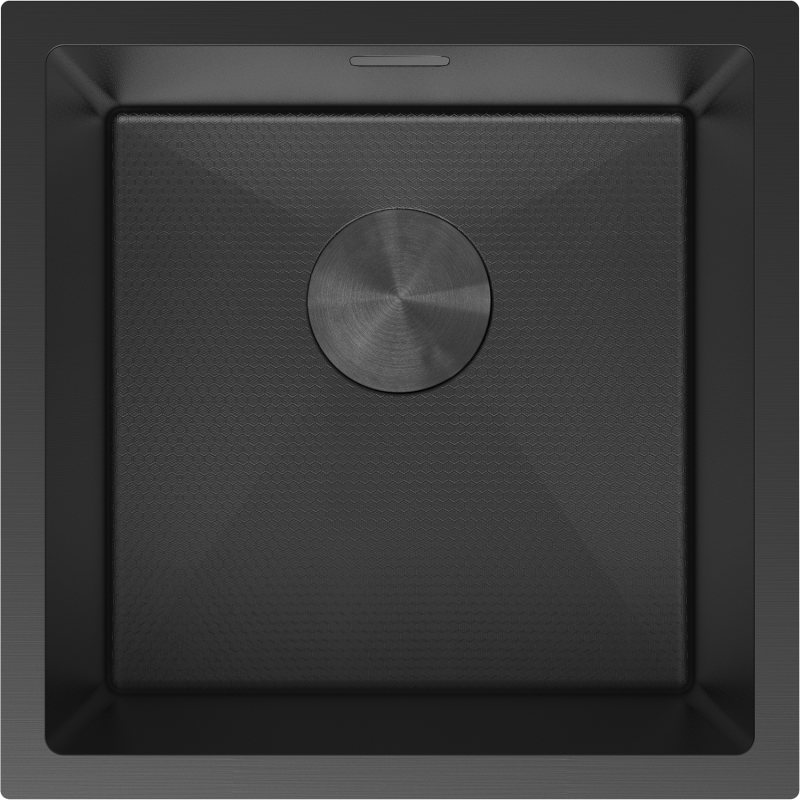 Mexen Trixo dřez ocelový 1-komorový 440 x 440 mm, černý HC - 6413441000-70HC