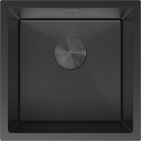 Mexen Trixo dřez ocelový 1-komorový 440 x 440 mm, černý HC - 6413441000-70HC