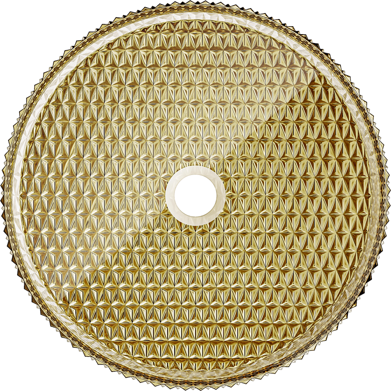 Mexen Aura skleněné umyvadlo na desku 39 x 39 cm, zlatá - 24013952