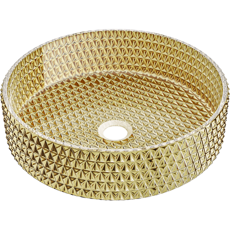 Mexen Aura skleněné umyvadlo na desku 39 x 39 cm, zlatá - 24013952