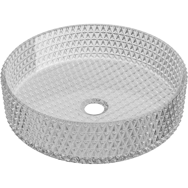 Mexen Aura skleněné umyvadlo na desku 39 x 39 cm, šedé - 24013966