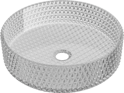 Mexen Aura skleněné umyvadlo na desku 39 x 39 cm, šedé - 24013966