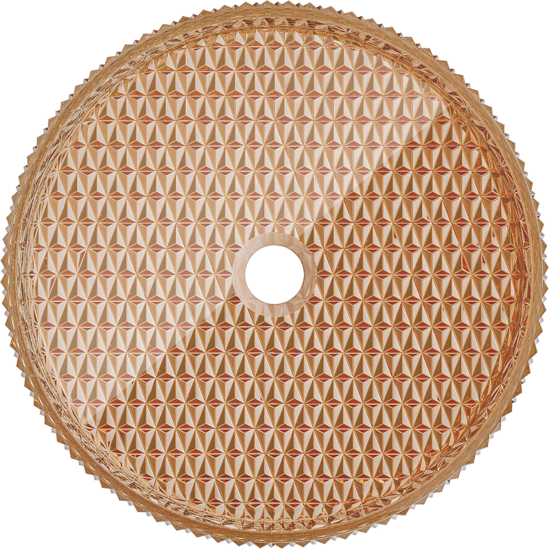 Mexen Aura skleněné umyvadlo na desku 39 x 39 cm, růžové zlato - 24013968