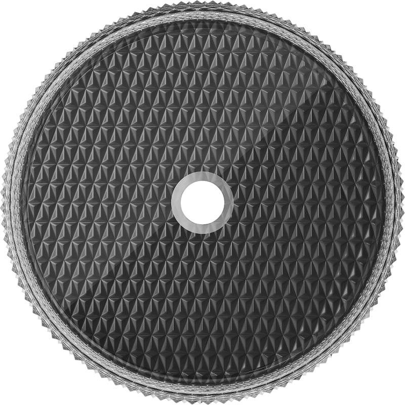 Mexen Aura skleněné umyvadlo na desku 39 x 39 cm, transparentní/černé - 24013971