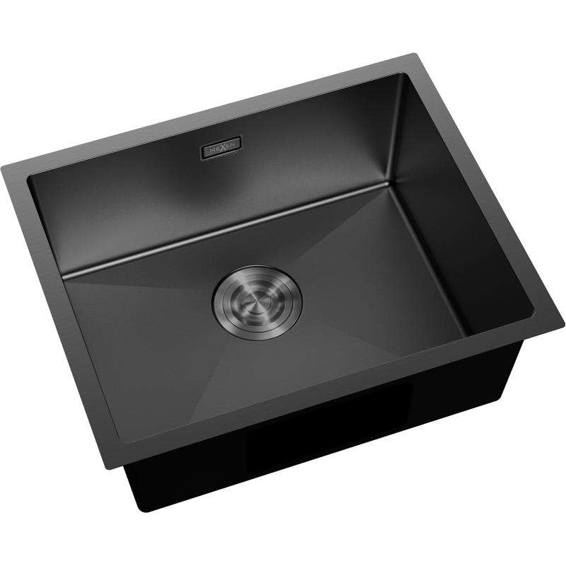 Mexen Trixo kuchyňský dřez nerezový 1-komorový 540 x 440 mm, černý - 6414541000-70