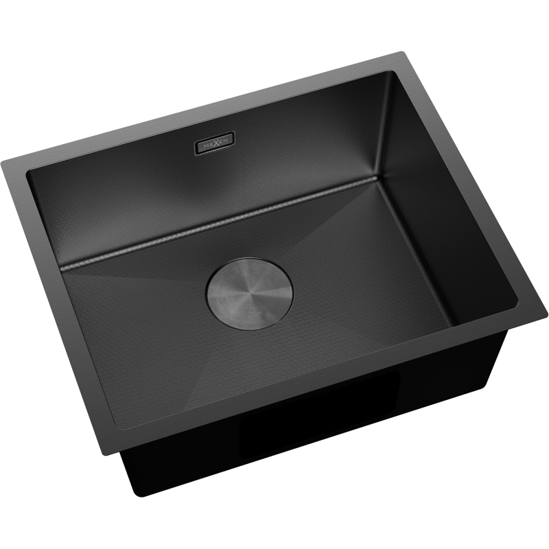 Mexen Trixo dřez ocelový 1-komorový 540 x 440 mm, černý HC - 6414541000-70HC