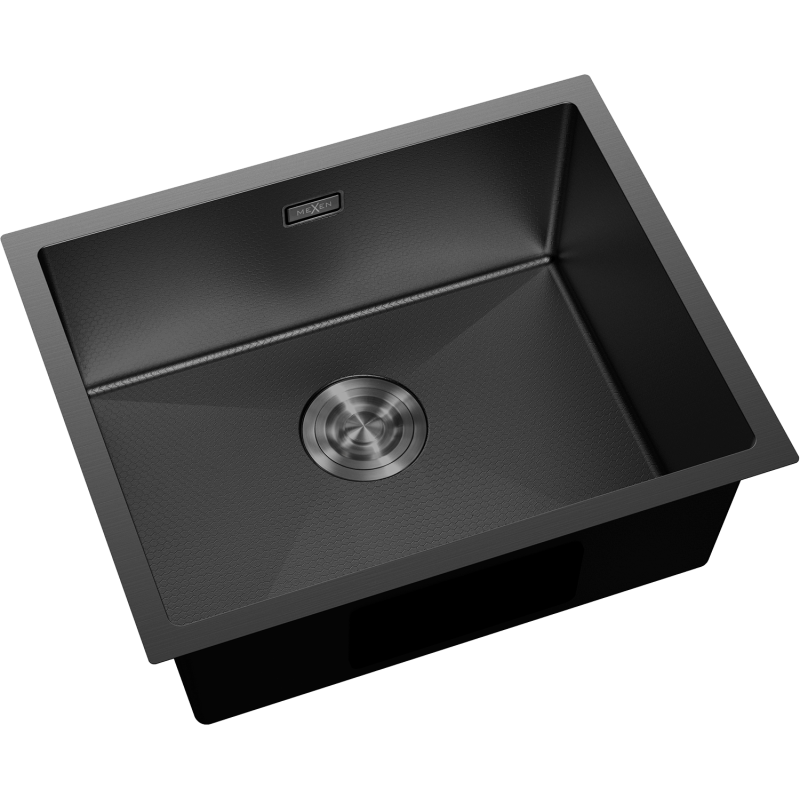 Mexen Trixo dřez ocelový 1-komorový 540 x 440 mm, černý HC - 6414541000-70HC