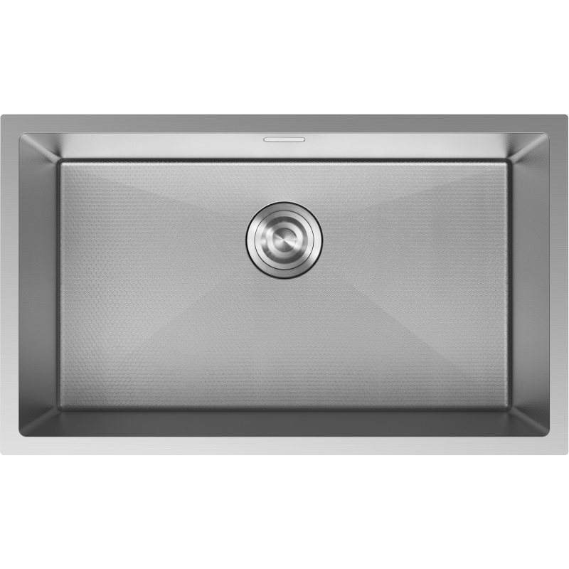Mexen Trixo ocelový dřez 1-komorový 750 x 440 mm, inox HC - 6415751000-01HC
