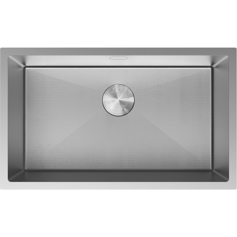 Mexen Trixo ocelový dřez 1-komorový 750 x 440 mm, inox HC - 6415751000-01HC
