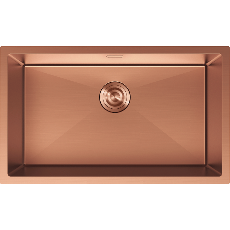 Mexen Trixo nerezový dřez 1-komorový 750 x 440 mm, měď - 6415751000-65