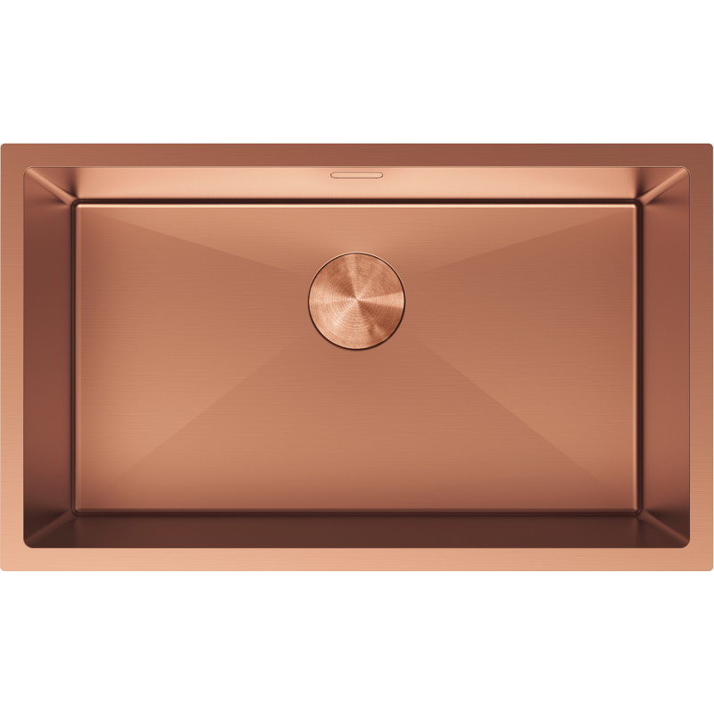 Mexen Trixo nerezový dřez 1-komorový 750 x 440 mm, měď - 6415751000-65