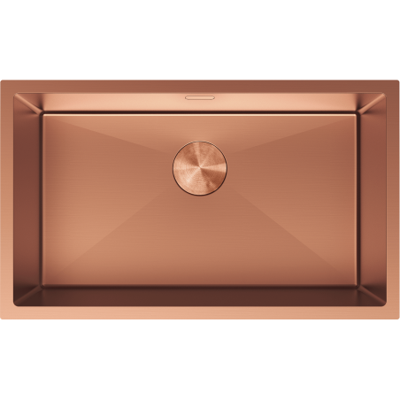 Mexen Trixo nerezový dřez 1-komorový 750 x 440 mm, měď - 6415751000-65