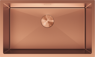 Mexen Trixo nerezový dřez 1-komorový 750 x 440 mm, měď - 6415751000-65