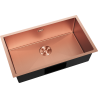 Mexen Trixo ocelový dřez 1-komora 750 x 440 mm, měď HC - 6415751000-65HC