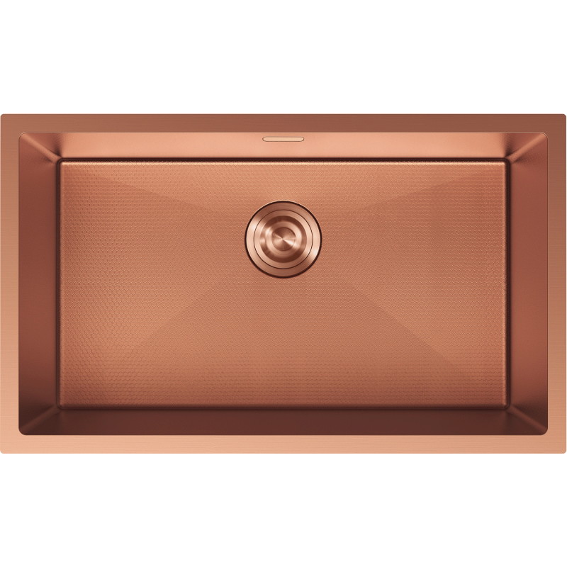 Mexen Trixo nerezový dřez 1-komorový 750 x 440 mm, měď HC - 6415751000-65HC