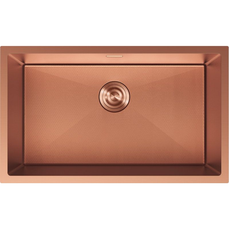 Mexen Trixo ocelový dřez 1-komora 750 x 440 mm, měď HC - 6415751000-65HC