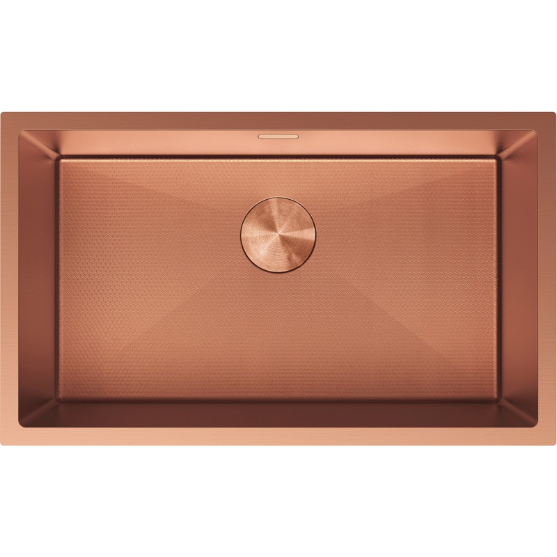 Mexen Trixo nerezový dřez 1-komorový 750 x 440 mm, měď HC - 6415751000-65HC