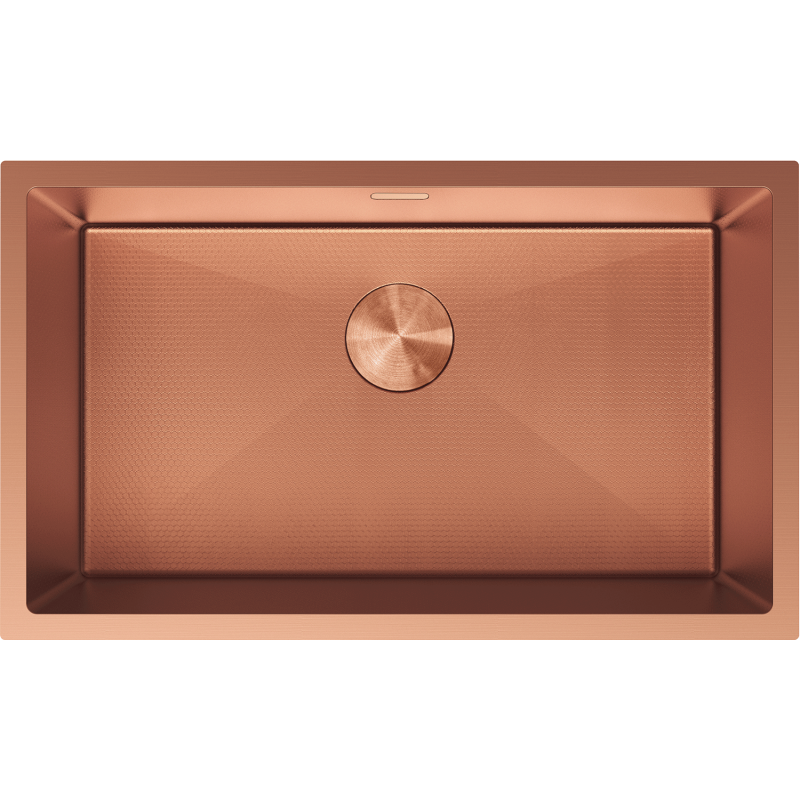 Mexen Trixo ocelový dřez 1-komora 750 x 440 mm, měď HC - 6415751000-65HC