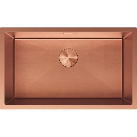 Mexen Trixo nerezový dřez 1-komorový 750 x 440 mm, měď HC - 6415751000-65HC