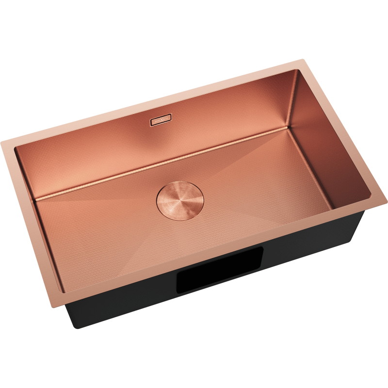 Mexen Trixo nerezový dřez 1-komorový 750 x 440 mm, měď HC - 6415751000-65HC