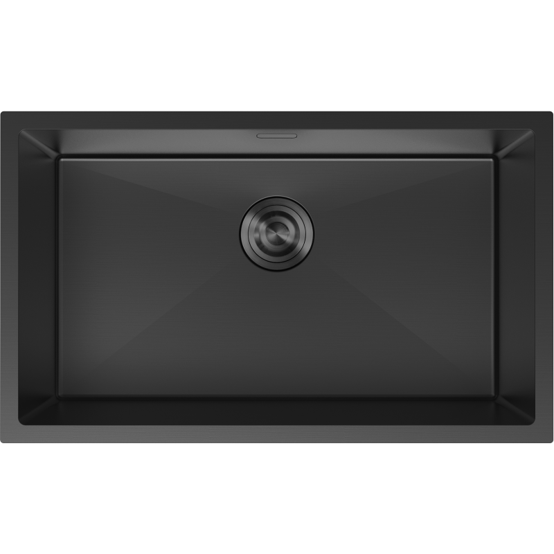 Mexen Trixo ocelový dřez 1-komorový 750 x 440 mm, černý - 6415751000-70