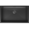 Mexen Trixo ocelový dřez 1-komorový 750 x 440 mm, černý - 6415751000-70