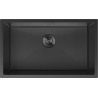 Mexen Trixo ocelový dřez 1-komorový 750 x 440 mm, černý HC - 6415751000-70HC