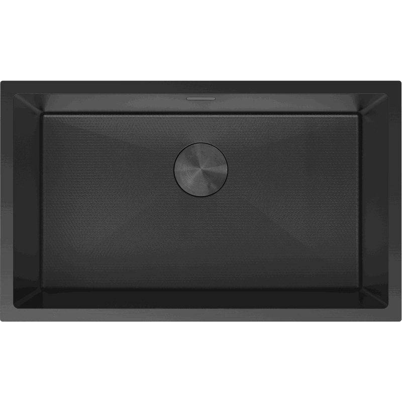 Mexen Trixo ocelový dřez 1-komorový 750 x 440 mm, černý HC - 6415751000-70HC