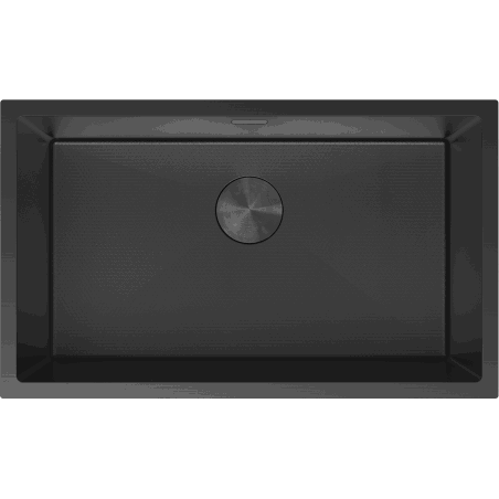 Mexen Trixo ocelový dřez 1-komorový 750 x 440 mm, černý HC - 6415751000-70HC