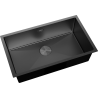 Mexen Trixo ocelový dřez 1-komorový 750 x 440 mm, černý - 6415751000-70
