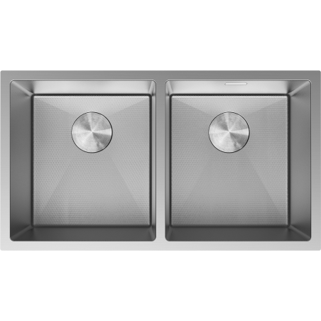 Mexen Binox nerezový dřez 2-komorový 800 x 450 mm, inox HC - 6421802000-01HC