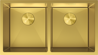 Mexen Binox nerezový dřez se dvěma komorami 800 x 450 mm, zlatý - 6421802000-55