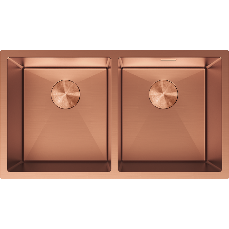 Mexen Binox dvoukomorový ocelový dřez 800 x 450 mm, měď - 6421802000-65
