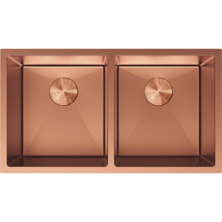 Mexen Binox dvoukomorový ocelový dřez 800 x 450 mm, měď - 6421802000-65