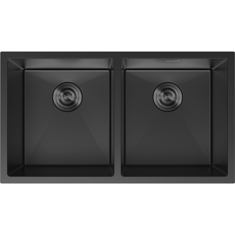 Mexen Binox nerezový dřez 2-komorový 800 x 450 mm, černý - 6421802000-70