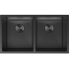 Mexen Binox nerezový dřez 2-komorový 800 x 450 mm, černý - 6421802000-70
