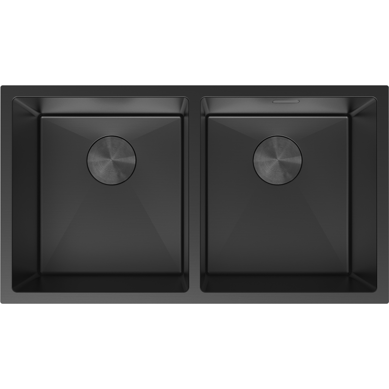 Mexen Binox nerezový dřez 2-komorový 800 x 450 mm, černý - 6421802000-70