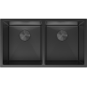Mexen Binox nerezový dřez 2-komorový 800 x 450 mm, černý - 6421802000-70