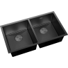 Mexen Binox dřez ocelový 2-komorový 800 x 450 mm, černý HC - 6421802000-70HC