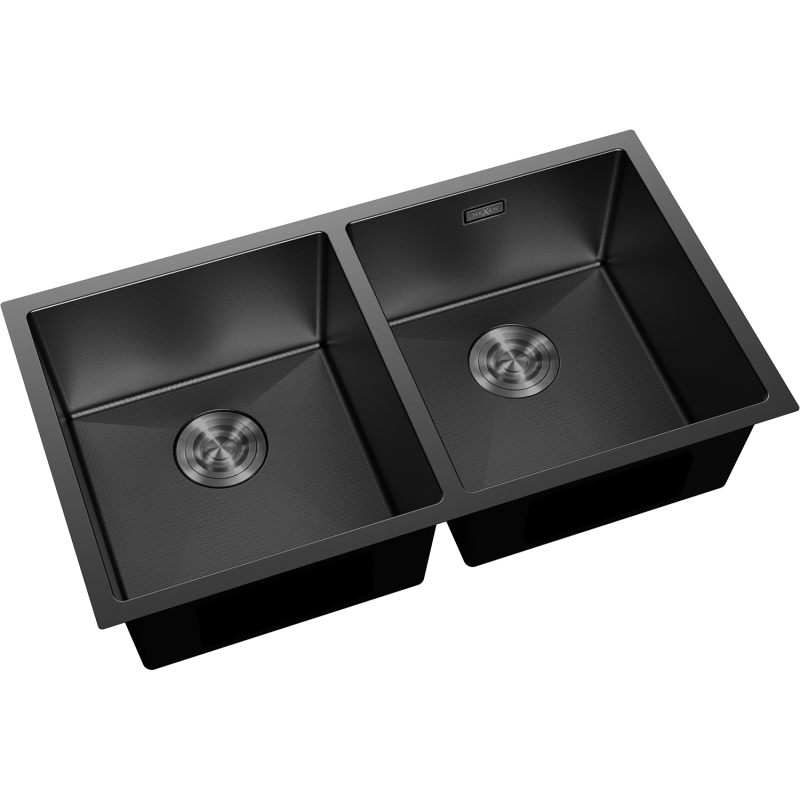 Mexen Binox dřez ocelový 2-komorový 800 x 450 mm, černý HC - 6421802000-70HC