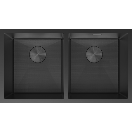 Mexen Binox dřez ocelový 2-komorový 800 x 450 mm, černý HC - 6421802000-70HC