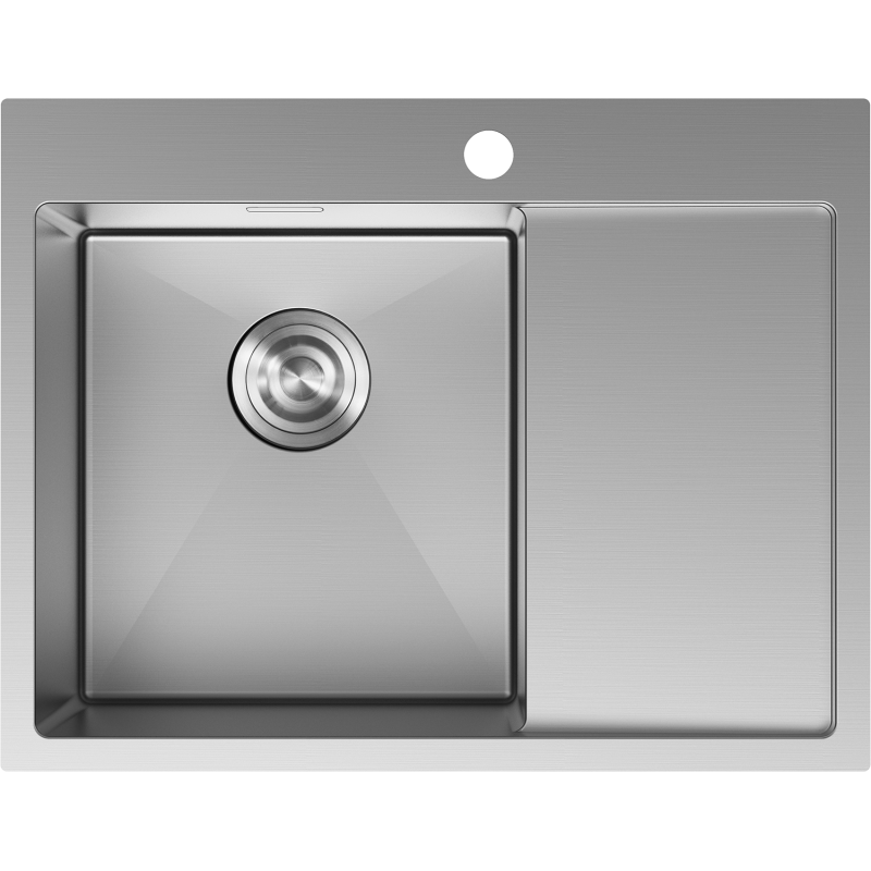 Mexen Exar ocelový dřez s 1 komorou a odkapávačem, levý 620 x 480 mm, inox - 6431621005L-01