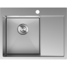 Mexen Exar ocelový dřez s 1 komorou a odkapávačem, levý 620 x 480 mm, inox - 6431621005L-01