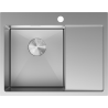 Mexen Exar ocelový dřez s 1 komorou a odkapávačem, levý 620 x 480 mm, inox - 6431621005L-01