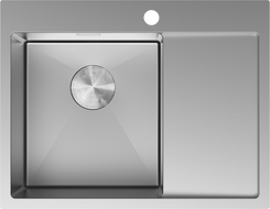 Mexen Exar ocelový dřez s 1 komorou a odkapávačem, levý 620 x 480 mm, inox - 6431621005L-01