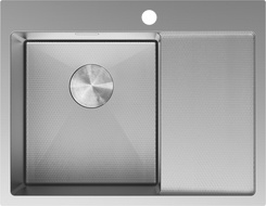 Mexen Exar ocelový dřez s jednou komorou a odkapávačem, levý 620 x 480 mm, inox HC - 6431621005L-01HC