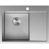 Mexen Exar ocelový dřez s jednou komorou a odkapávačem, levý 620 x 480 mm, inox HC - 6431621005L-01HC